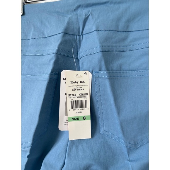 NWT - Women's Ruby Road Pull-On Capri Pants – Bluebell – Size 8 - Picture 4 of 5